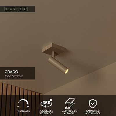 Lucide GRADO - Foco de techo - 1xGU10 (MR11) - Taupe